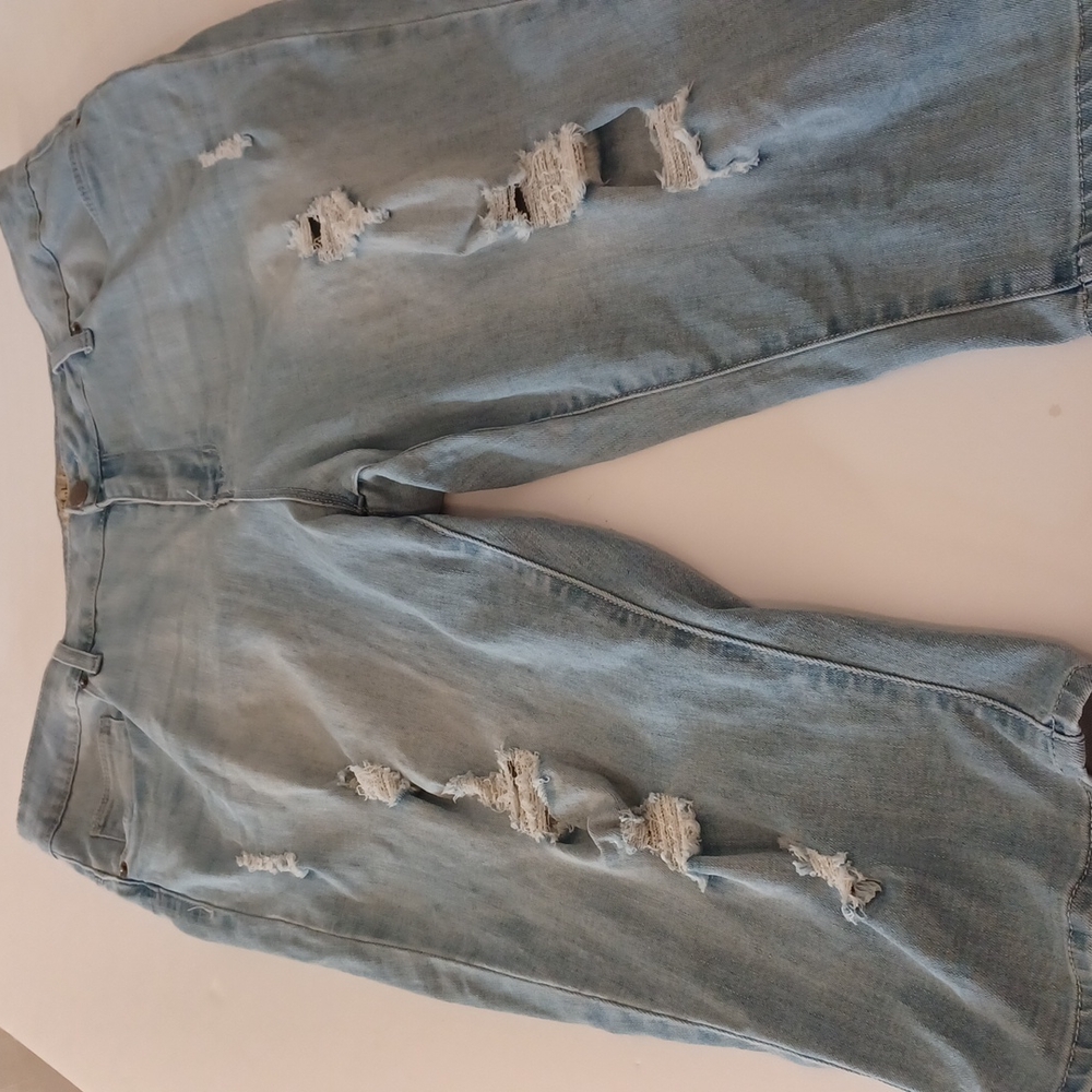 Hybrid & Company distressed ripped denim plus  size 18 jeans light wash